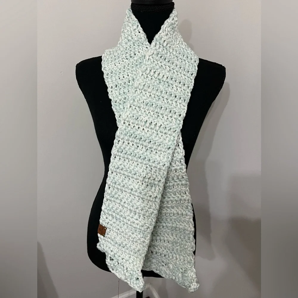 NWT, Scarf, Glacier Blue and White
